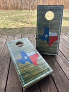 Mini Texas State on Wood Planks
