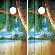 Distressed Wood Beach Scene