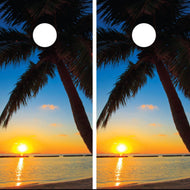 Beach Scene with Sunset