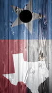 Texas Flag Woodgrain with Texas Outline