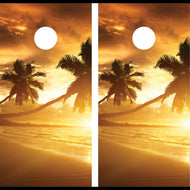 Beach Scene with Sunset