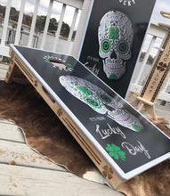 Custom Design Cornhole Boards with Single Thick Legs