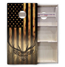 Big Buck on Stained US Flag