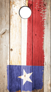 Texas Flag Distressed Wood