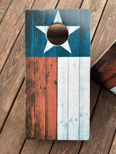 Mini Texas Flag on Wood Planks